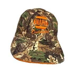 NAPA Outdoors Green Camo Camouflage Strapback Hunting‎ Hat Cap